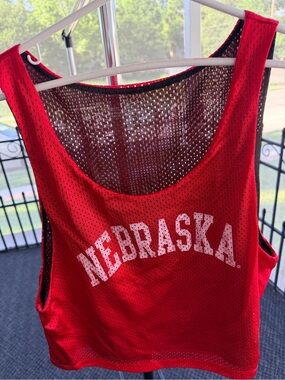 Etro Red Mesh Sleeveless Jersey with Retro Brand Patch